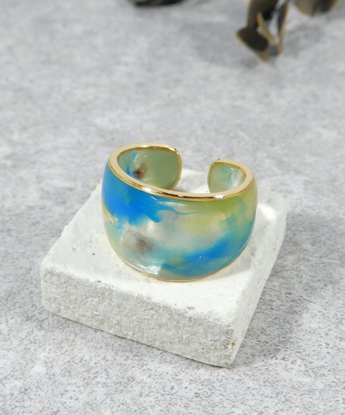 The Rule 指輪 リング ザルール：UNCHANGED staple ring：マーブル柄