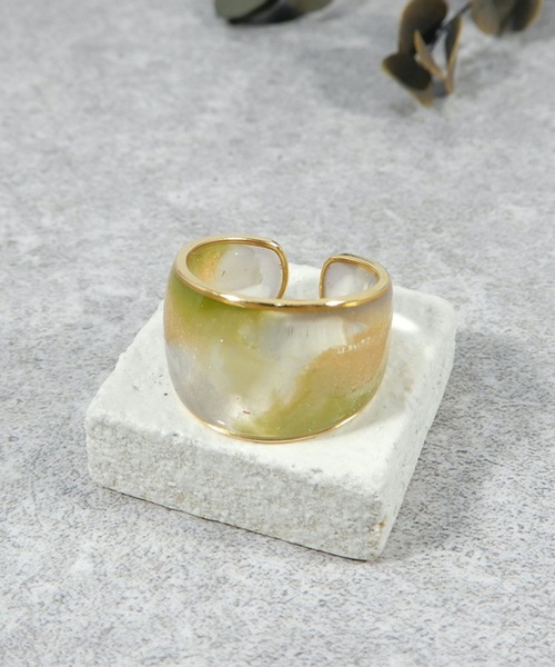 The Rule 指輪 リング ザルール：UNCHANGED staple ring：マーブル柄
