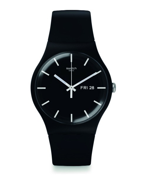 Swatch MONO BLACK ブラック アナログ時計 Swatch Watch MONO BLACK AGAIN Power Tracking SO29B704 Black