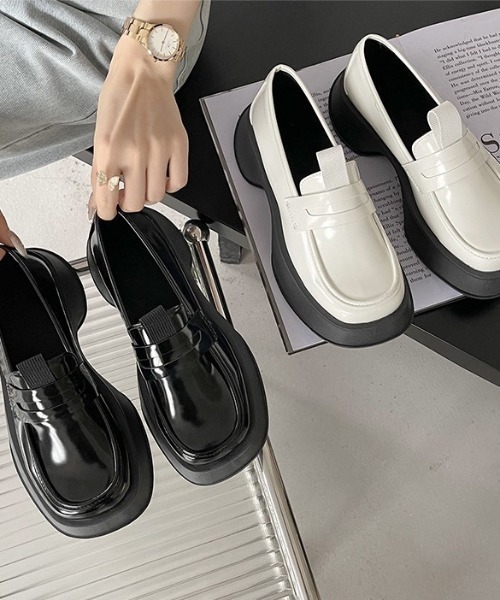 ★あーゆー★ 超美品 D'ICI ウェッジソールローファー 日本製 AC7991BW00039_2_l.jpg
