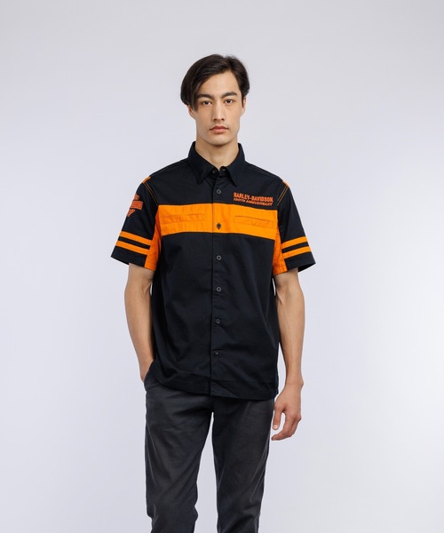 Harley Davidson シャツ 120周年記念シャツ/カラーブロック