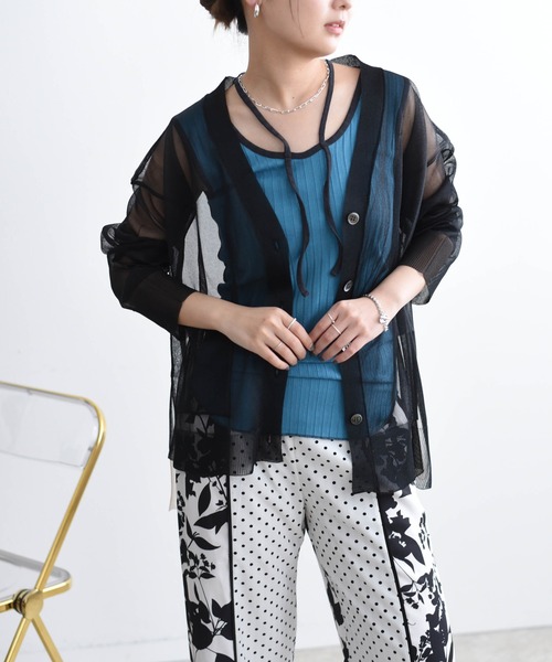 Eimee Law カーディガン アシメシアーニットカーディガン