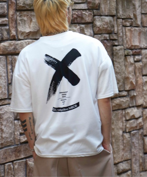 ビッグCCマーク入ライントップス ホワイトTシャツ 【未使用】 Tシャツ(ホワイト) - ZAP 【西海岸系ストリートファッションの通販