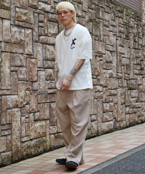イエロー Tシャツ バックプリント Lee tシャツ 「Lee」バック3連ロゴプリントT メンズ