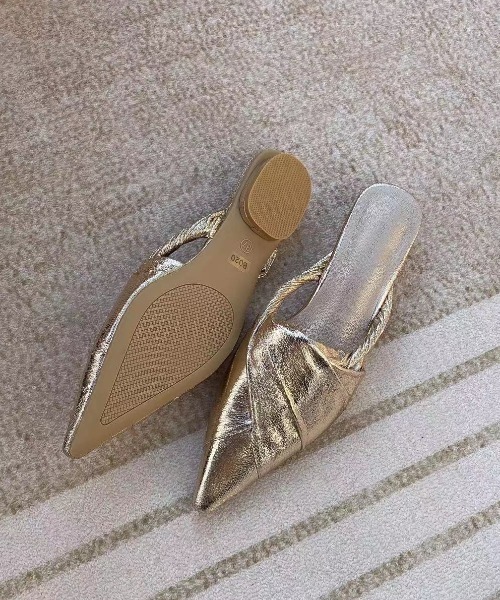 wee9s サンダル metallic cone mule / メタリックコーンミュール wee9s サンダル metallic cone mule / メタリックコーンミュール