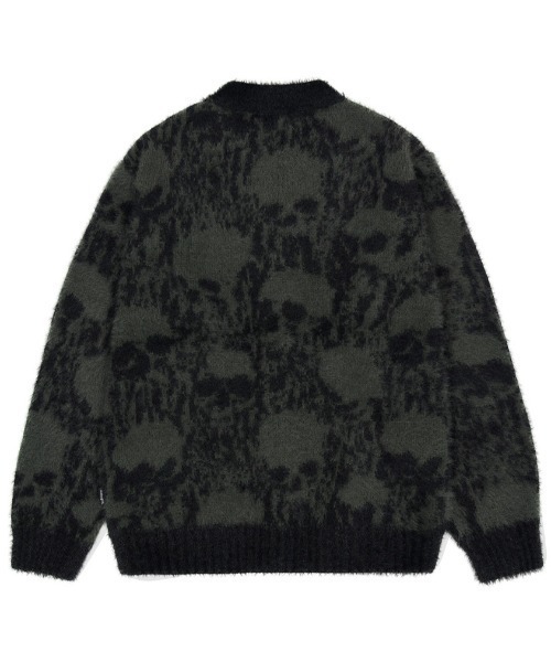 カーディガン 「mahagrid/マハグリッド」SKULL ROCK HAIRY KNIT CARDIGAN/スカルカーディガン レディース メンズ MAHAGRID カーディガン 「mahagrid/マハグリッド」SKULL ROCK