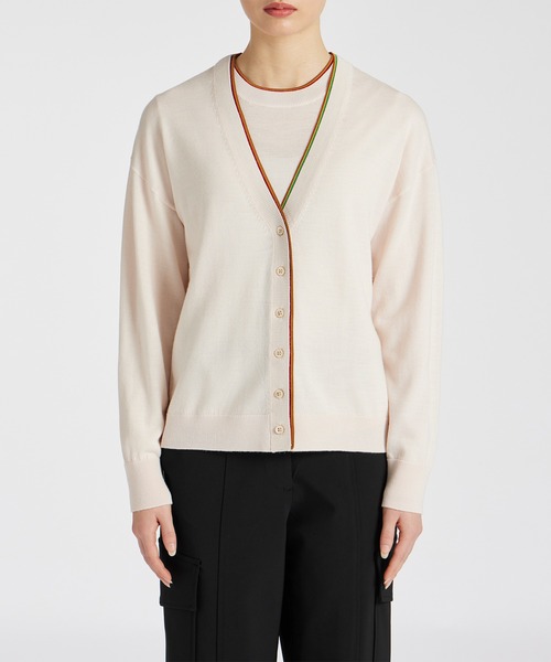 Paul Smith - ポールスミス　ウィメンズ シグネチャーストライプポイント　ニットカーディガン Paul Smith カーディガン ウィメンズ シグネチャーストライプ
