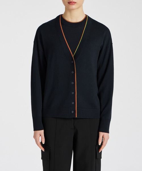 Paul Smith カーディガン ウィメンズ シグネチャーストライプ