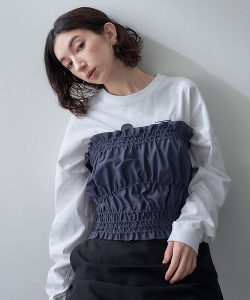 「eL」Shirring BarTop/990522 レディース eL」Shirring BarTop/990522 レディース : ZOZOTOWN Yahoo!店