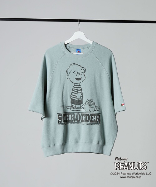 フルーツオブザルーム FRUIT OF THE LOOM×スヌーピー甘編み裏毛Tシャツ 2024春 新作 厚手 厚地 メンズ レディース ユニセックス 春夏 秋冬 贈り物 プレゼント FRUIT OF THE LOOM×スヌーピー甘編み裏毛Tシャツ（Tシャツ