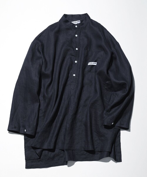 CAHLUMN（カウラム） シャツ 半袖 Linen Pullover Shirt/リネン プル