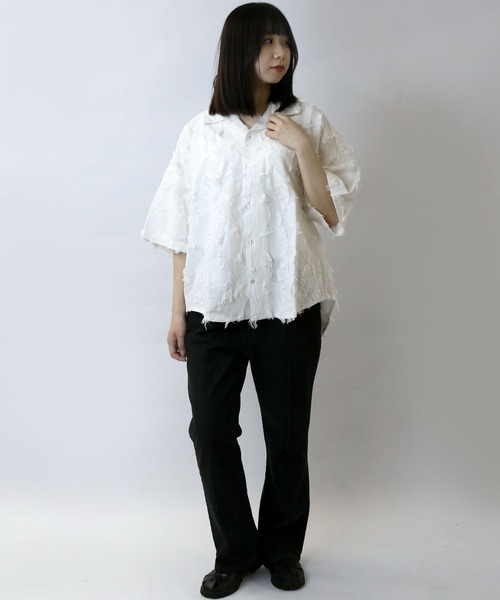 Starting Over シャツ flower pattern fringe shirt/花柄