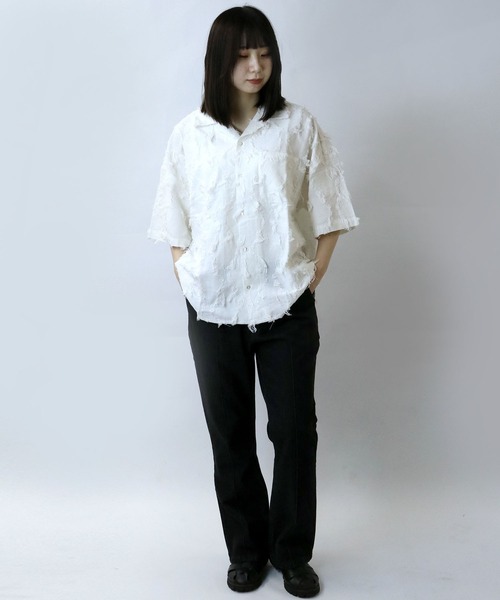 Allege Flower print shirt シャツ　半袖　レーヨン　総柄 Allege Flower print shirt シャツ 半袖 レーヨン 総柄