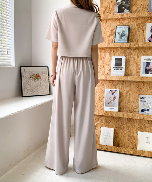 emi+ セットアップ ショートテーラージャケット＋タックワイド