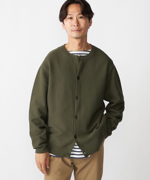 SHIPS（シップス） カーディガン SHIPS:「手洗い可能」ガーター クルー