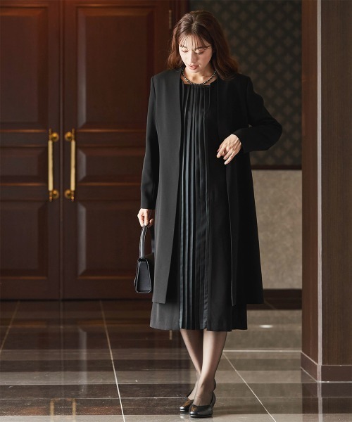 ニッセン（nissen） セットアップ 「喪服・礼服」防しわロングコート