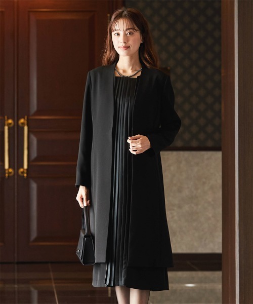 CULLT ロングジャケット ブラック 楽天市場】Festinalente 喪服 レディース ロングジャケット 洗える