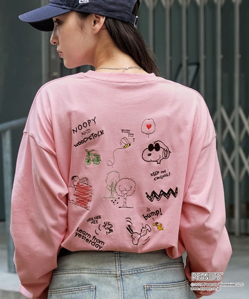 tシャツ 「PEANUTS / SNOOPY」別注 ピーナッツ スヌーピー ヴィンテージプリント オーバーサイズロンT レディース メンズ | MONO-MART | 03