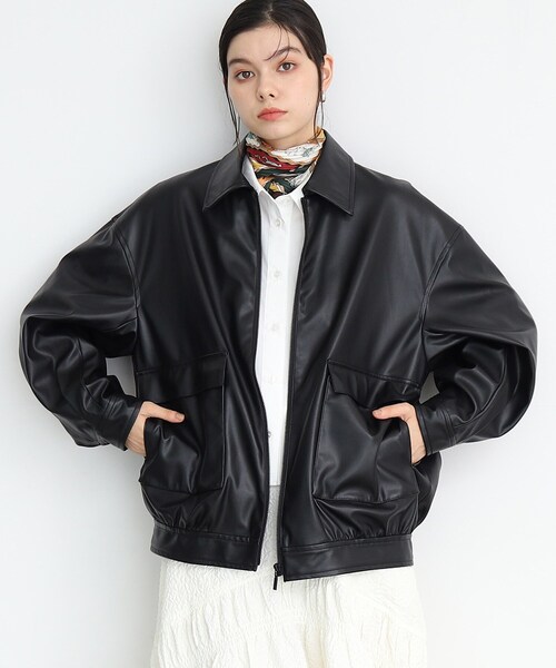 ブルゾン アウター レースウェーブキリカエブルゾン(HARE) レディース