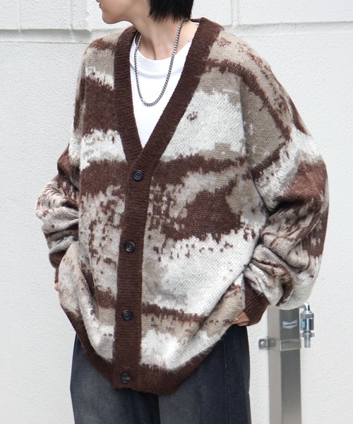 Confirm カーディガン モヘアライク ルーズシルエット