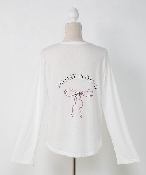 DearMyLoveRose（ディアマイラブローズ） tシャツ リボンプリントシ 