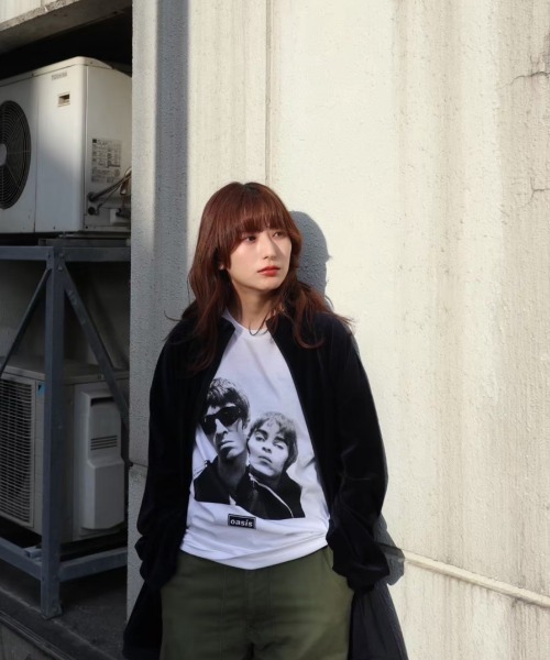 fridge tシャツ 「OASIS」オアシス NOEL＆LIAM SQUARE PHOTO メンズ
