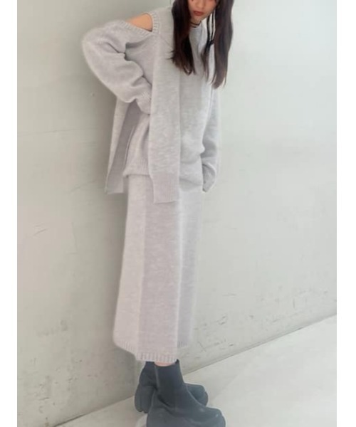 ニット セーター THROW ARM DESIGN MG TOPS アーム デザイン ミドルゲージ トップス レディース THROW by SLY ニット セーター ARM DESIGN MG TOPS アーム