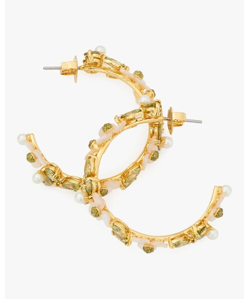 【kate spade】プレシャス パンジー フープピアス＊可憐なお花＊ kate spade】プレシャス パンジー フープピアス＊可憐なお花