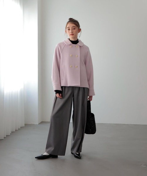 Jines（ジネス） ピーコート pコート シャルム加工ウールショートP