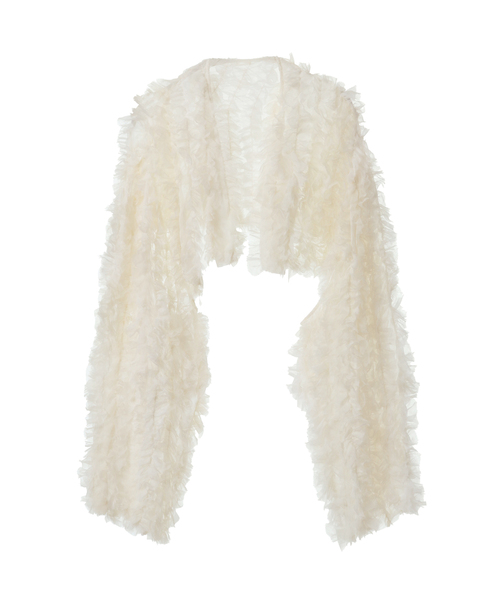 ブラウス シャツ 「CURRENTAGE/カレンテージ」Tulle Chiffon Short Bolero レディース