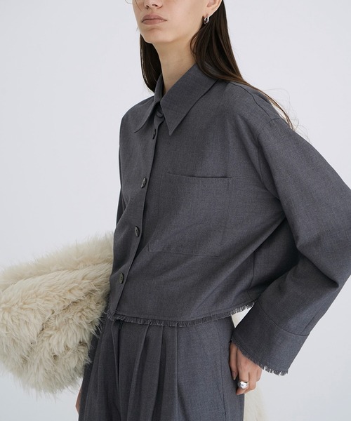 ブラウス シャツ FRINGE SHORT SHIRT レディース