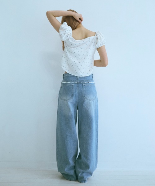 15oz セルビッチパイプドワイドストレートデニム | ボトムズ