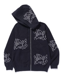 XLARGE（エクストラ ラージ） パーカー ALLOVER LOGO ZIP HOODED