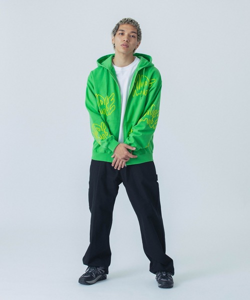 XLARGE（エクストラ ラージ） パーカー ALLOVER LOGO ZIP HOODED