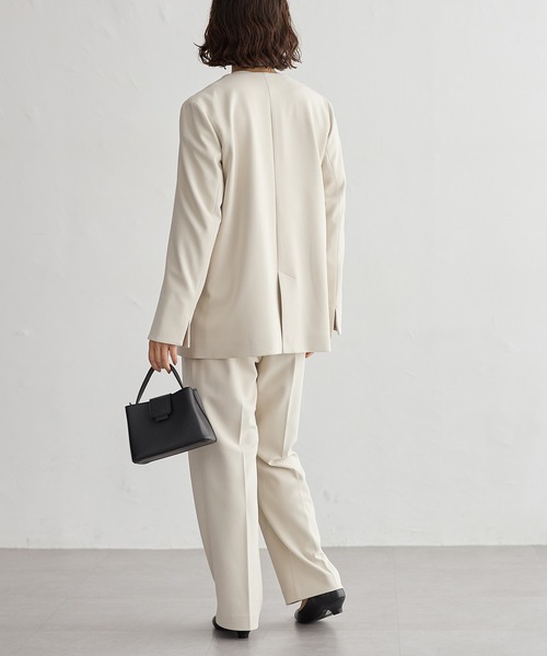 ローファッジ　very掲載　セレモニー　セットアップ キーネックノーカラージャケットセレモニースーツ入学式＆2点