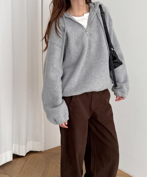 CANAL JEAN（キャナルジーン） パーカー El mar フリースハーフジップ