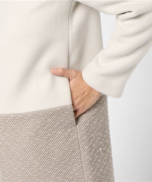 「IENA」 ノーカラーコート 40 ベージュ レディース_画像5