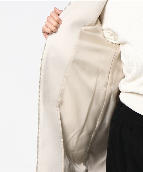 「IENA」 ノーカラーコート 40 ベージュ レディース_画像6