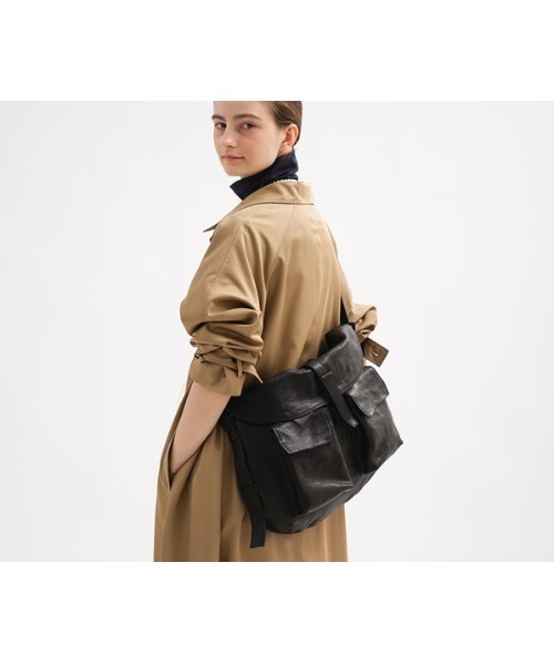 genten（ゲンテン） ショルダーバッグ バッグ ゴートシュリンク かぶせ