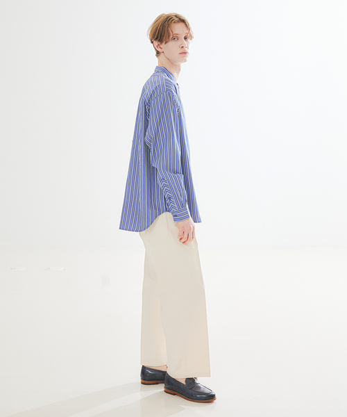 アバハウス　ワイドパンツ ABAHOUSE パンツ 「セットアップ対応」サイドタック ストレッチ