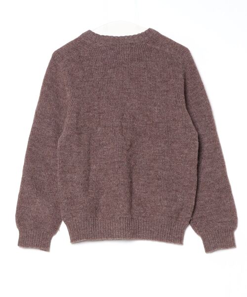 「gim」 ワンポイント長袖ニット L ブラウン レディース_画像2