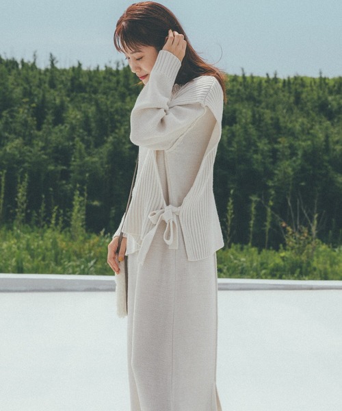 「haco!」 コンビワンピース MEDIUM オフホワイト レディース_画像2