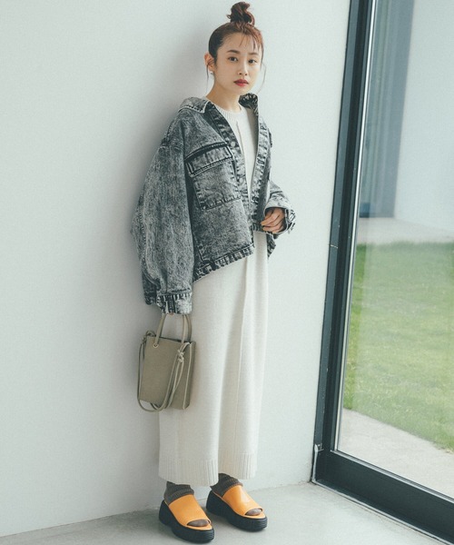 「haco!」 コンビワンピース MEDIUM オフホワイト レディース_画像9