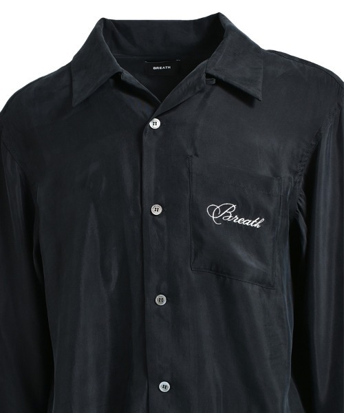 BREATH シャツ 「BREATH / ブレス」SCRIPT LOGO SATIN SHIRT