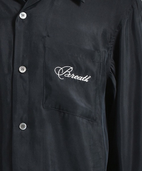 BREATH シャツ 「BREATH / ブレス」SCRIPT LOGO SATIN SHIRT