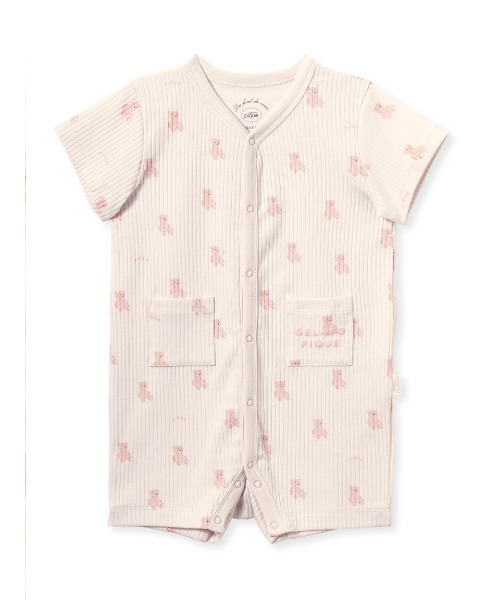 ベビー服 ロンパース 「BABY」ぬいぐるみ柄ロンパースの画像