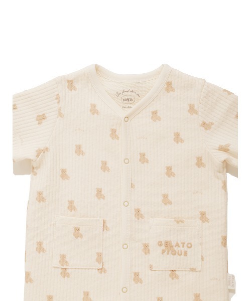 ベビー服 ロンパース 「BABY」ぬいぐるみ柄ロンパースの画像