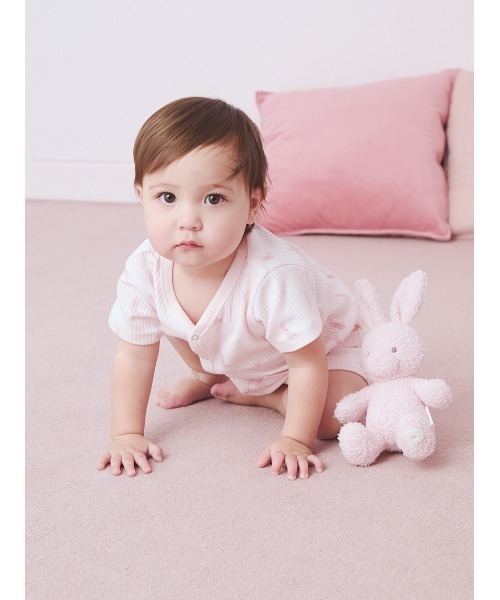 ベビー服 ロンパース 「BABY」ぬいぐるみ柄ロンパースの画像