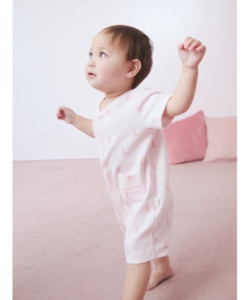 ベビー服 ロンパース 「BABY」ぬいぐるみ柄ロンパースの画像