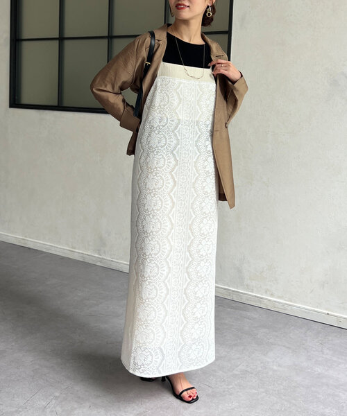 Chez toi（シェトワ） ワンピース カーテンレースキャミワンピース